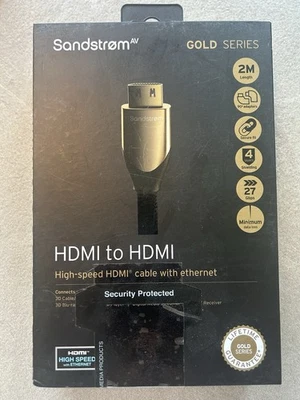 2M SANDSTROM Gold Series S2HDM315 Premium High Speed HDMI Cable with Ethernet - Image 1 of 4