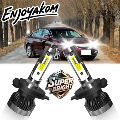 For Acura TL 1995-1998 6000K White LED Headlight High Low Beam Bulbs Kit 2Pcs - Image 1 of 4