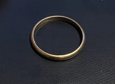 Alianza de boda de oro amarillo sólido de 18 quilates 2,7 g clásica lisa vintage Foto 1 de 2