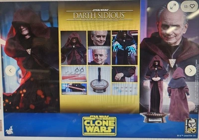 Hot Toys Star Wars The Clone Wars Darth Sidious Palpatine TMS102 1/6 No Box - Image 1 of 4