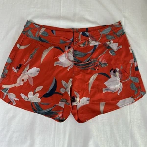 Pantaloncini da tavola Athleta donna Hudson tropicali taglia 8 arancione iris giardino nuoto - Foto 1 di 7