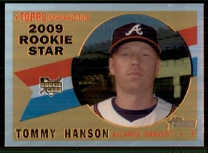 2009 Topps Heritage Chrome Refractor #CHR174 Tommy Hanson RC Rookie Braves /560 - Picture 1 of 2