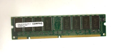 VINTAGE TESTED COMPAQ MTBLSDT264AG-66CL2 16 MEG 168 PIN DIMM USOFF2-MEM2BX1 - Image 1 of 2