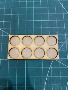 Midgard Warrior base for 8 25mm Round bases 3/2 mm MDF 120 x 60 mm - Picture 1 of 1