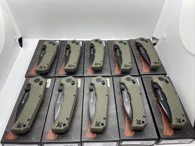 Paquete de 10 cuchillos plegables Willumsen Copenhagen Zero7 3,5" 440C hoja de acero verde Foto 1 de 4