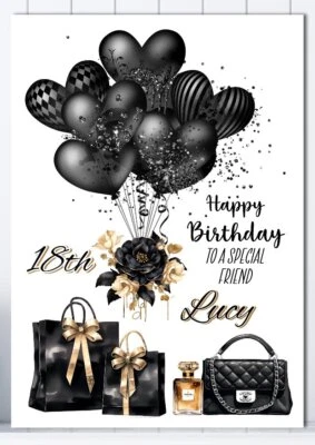 CARD STUDIO 4 U Personalised Birthday Card for Her Woman Female Large A5 Greeting Cards