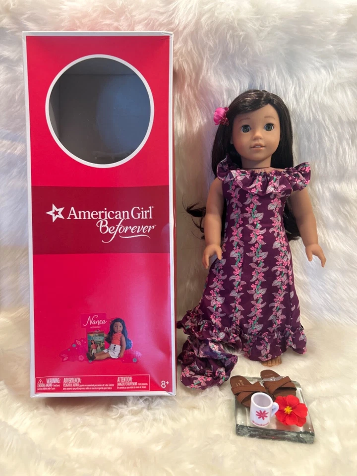 American Girl Nanea Doll in Holoku Dress with Box - Excellent Condition - Image 1 of 4