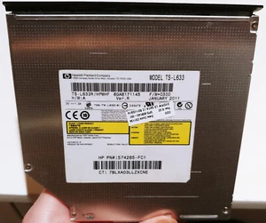 HP TS-L633 CD-RW DVD-RW Player Burner Drive Lightscribe HP P/N: 574285-FC1 - Picture 1 of 3
