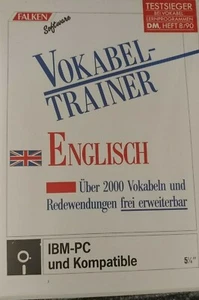 Vokabel-Trainer Englisch (Falken Software 1986) IBM PC (2 Disketten, Box) - Bild 1 von 3