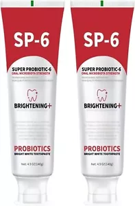 SP-6 Probiotic Whitening Toothpaste, Mint Flavor, 2 Pack (140g Each), Fresh - Picture 1 of 7
