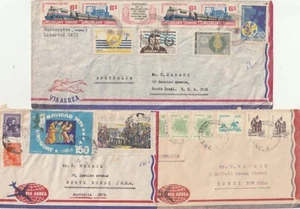 URUGUAY AIRMAIL COVERS to AUSTRALIA THEMATICS 1969 1979 - Picture 1 of 2