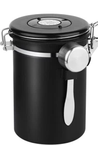 Coffee Canister Storage Container - 22OZ Stainless Steel Airtight Bean Grounds - Picture 1 of 4