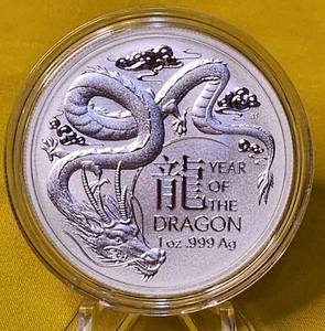 2024 Australia 1 oz Silver Lunar Year of the Dragon BU - Picture 1 of 4