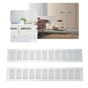 2 Pcs 80x450mm Aluminum Vent Grilles for Cabinets and Closets - Picture 1 of 18