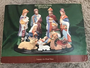 Nativity Set Christmas Ceramic 10 Piece International Bazaar No Base 7.5" w/Box - Picture 1 of 10