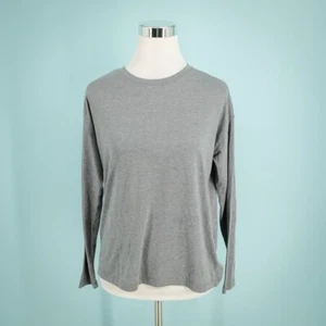Sweaty Betty Size Small S Gray Crew Long Sleeve Take Your Time Cotton Blend Top - Picture 1 of 7