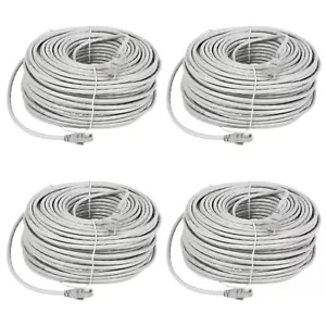(4) 200FT Cat6 PoE IP Camera NVR Ethernet Cable Outdoor/Indoor RJ45 Cord Wire - Picture 1 of 4