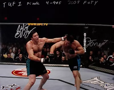 Foto firmada por Forrest Griffin Stephan Bonnar 16x20 certificado de autenticidad BAS UFC Ultimate Fighter 1 Foto 1 de 4