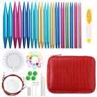 13Pair Circular Sweater Needle Kit Interchangeable Sewing Crochet With Accessory