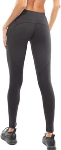 NWT Yoga Leggings High Waist Tummy Control Compression No See Through • Black M - Picture 1 of 10
