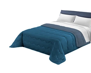 Trapunta Piumone Invernale Matrimoniale Singola Piazza Mezza Tinta Unita Mod. D - Foto 1 di 22