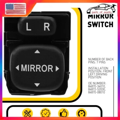 Power Mirror Switch For 2001-2013 Toyota Prius 2001-2012 Toyota RAV4 - Image 1 of 4