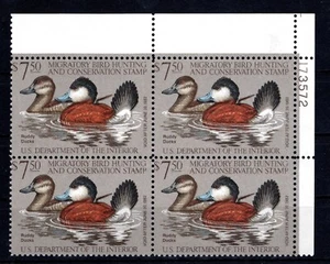 US Entenmarken - 1981 Scott # RW48 Platte # 4er Block (D101) - Bild 1 von 1