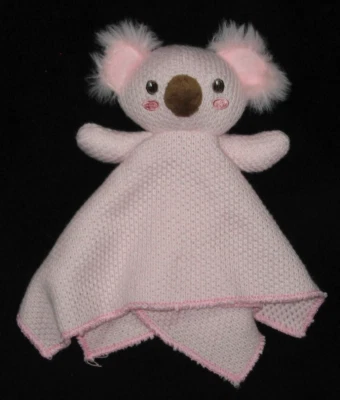 Walgreens Pink Koala Bear Security Blanket Plush Baby Lovey Moon & Stars Knit - Image 1 of 4