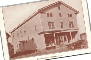 WILLIAMSTOWN VT GRANGE GEBÄUDE ANTIKE POSTKARTE - Bild 1 von 2