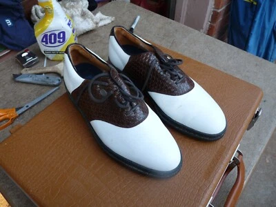 Callaway Cameron 高尔夫鞋男式 9.5 M 真皮鞋面和衬里 — 第 1/4 张图片