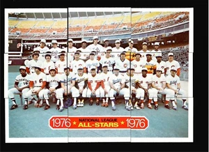 1977 Topps Cloth Stickers National League Complete Puzzle NRMT - Picture 1 of 3