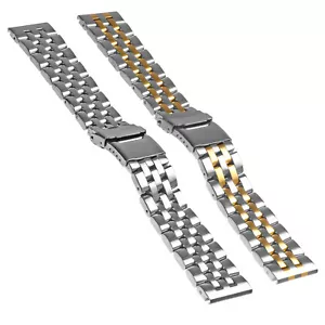 Correa de correa de reloj de pulsera de acero inoxidable StrapsCo - Imagen 1 de 9
