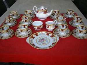Royal Albert Bone China 1939 Lady Hamilton.Rare Collection 40 pieces Tea Set 12. - Picture 1 of 17