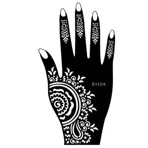 Henna Tattoo Schablone Hand Rechts Kina Handbemalung Dövme Mehndi - Bild 1 von 2