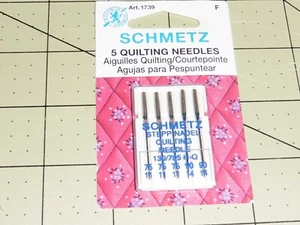 Schmetz QUILTING Needles 130/705 H-Q: 75/11 and 90/14 - ART 1739 F - 5 PACK - Picture 1 of 6