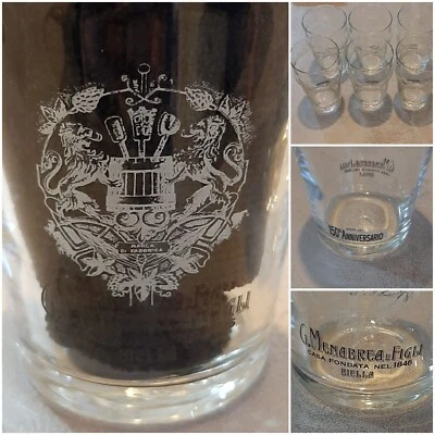 6 Bicchieri boccali 0.4 Lt Pubblicitari birra Menabrea Biella 150° Anniversario  - Immagine 1 di 4