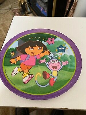 Dora The Explorer 8” Dinner Plate, Melamine,  Kids   Zak Boots Map • 3.25$