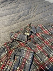 LL Bean Mens Large Slightly Fitted Plaid Flannel Shirt Long Sleeve Cotton Red - Picture 1 of 12