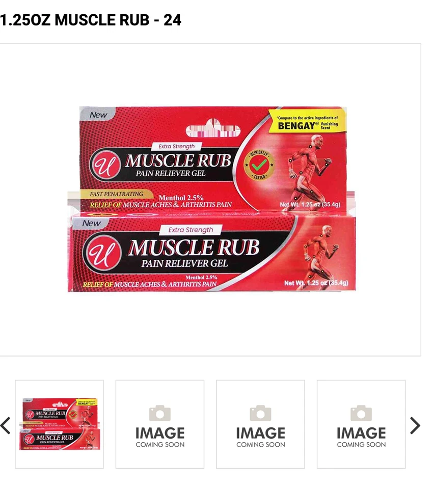3 X Muscle Rub Extra Strength Compare to Bengay Pain Reliever GEL