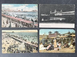 Atlantic City NJ Vintage Postcard LOT Of 4 New Jersey Beach Scenes Pier - Picture 1 of 5