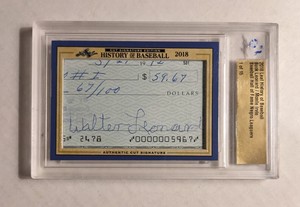 Buck Leonard / Monte Irvin 2018 Leaf HOB Negro Leaguers Dual AUTO sp /15 ~ RARE
