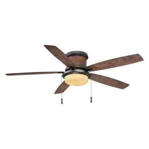 Hampton Bay Roanoke 56 in. LED Indoor/Outdoor in Natural Iron Ceiling Fan