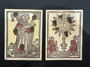 holy card santino image pieuse antique religious engravings ST. ANTONIO ABAD s - Picture 1 of 2