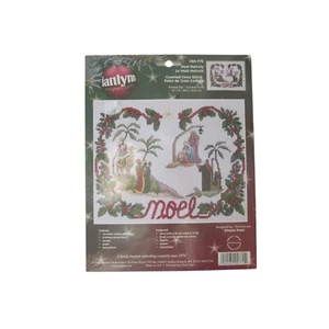 NEU JANLYNN WEIHNACHTEN Krippenszene NOEL gezählt Kreuzstich-Set 12" x 9" - Bild 1 von 2