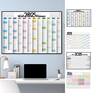 2025 Wall Planner Calendar Full Year to view Calendar Home Office Work Full Year - Picture 1 of 14