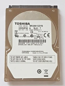 250 GB SATA Toshiba MK2561GSYB 7200 RPM 16MB HDD 2.5 " Internal Festpatte - Picture 1 of 1
