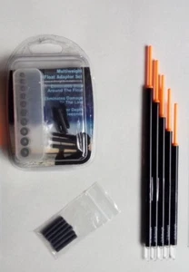 multi weight float adaptor and 5 matching black coarse fishing floats set 9 - Picture 1 of 7