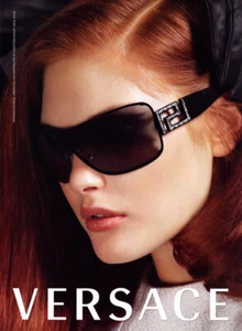 2007 Versace Mario Testino Catherine McNeil Sunglasses 1-page MAGAZINE AD - Picture 1 of 1