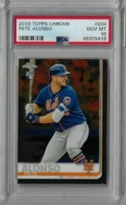 2019 Topps Chrome Pete Alonso PSA 10 RC - Picture 1 of 2