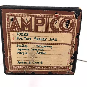Fox Trot Medley No. 2 Ampico Piano Roll 70223 Arden Carroll (5 Songs) DAMAGED - Picture 1 of 12